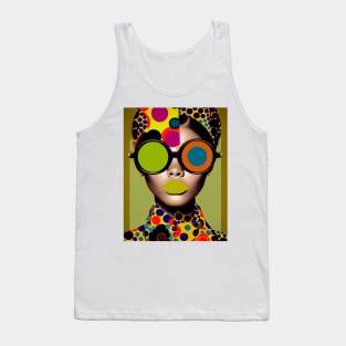 Modern pop art style woman portrait Tank Top